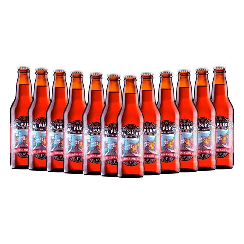 Pack 12 Cervezas Del Puerto Scottish Amber Ale Botella  330ml