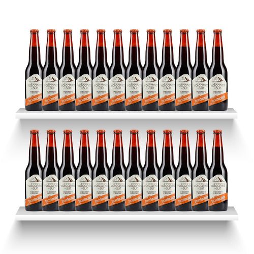 Pack 24 Cervezas Volcanes Del Sur Bockchocolate Naranja