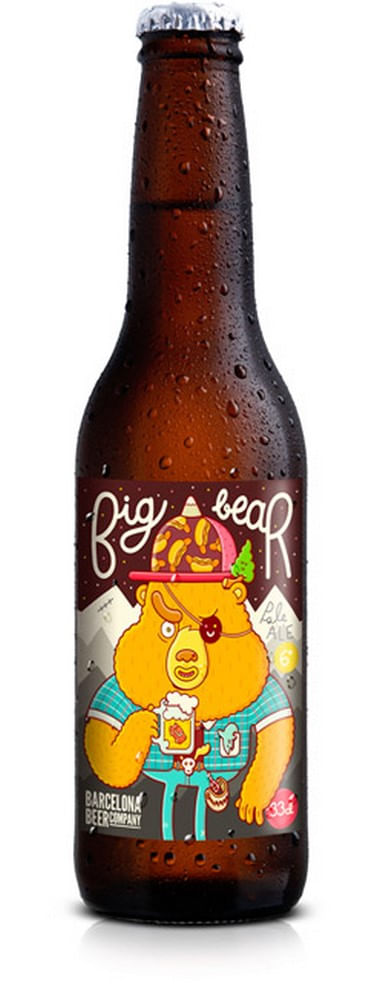 Cerveza Barcelona Beer Company Big Bear Pale Ale Gluten free Botella 330ml