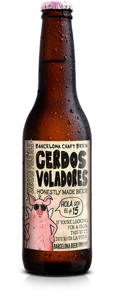 Cerveza Barcelona Beer Company Cerdos Voladores IPA Botella 330ml