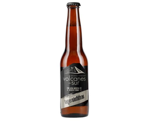 Cerveza Volcanes del Sur Lager Sin Filtrar Botella 350ml