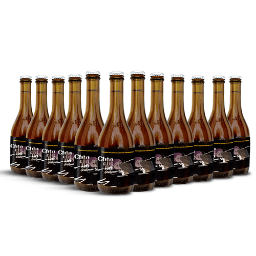 Pack 12 cervezas La Montaña Chinchilla American Strong Lager Botella 330ml