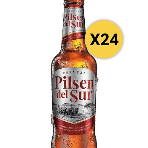 Pack 24 Cervezas Pilsen del Sur Botella 300ml