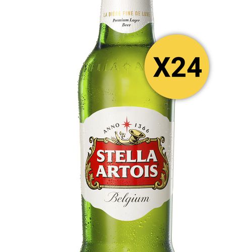Pack 24 Cervezas Stella Artois Botella 330ml