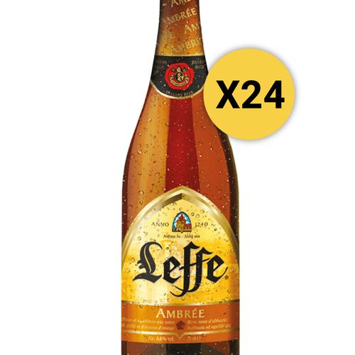 Pack 24 Cervezas Leffe Ambrée Botella 330ml