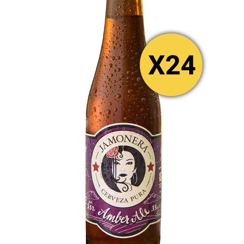 Pack 24 Cervezas Jamonera Amber Ale Botella 330ml