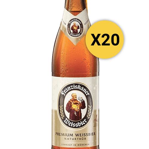 Pack 20 Cervezas Franziskaner Weizen Hell Botella 500ml