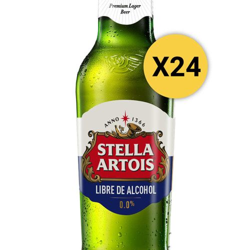 Pack 24 Cervezas Stella Artois 0.0 botella 330ml