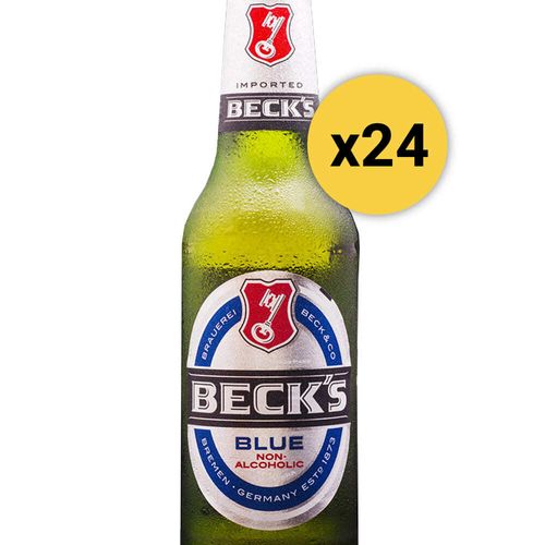 Pack 24 Cervezas Beck's Blue Botella Pale Sin Alcohol 330ml
